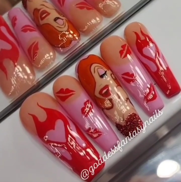 Disney | Makeup | Jessica Rabbit Press On Nails | Poshmark
